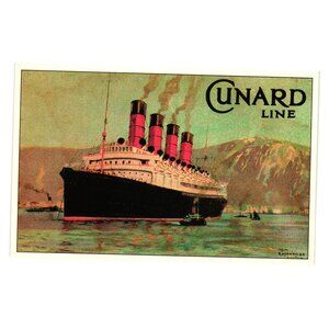 Cunard Line Mauretania Marine Art Poster 1990 Collection Series No 6 of 23